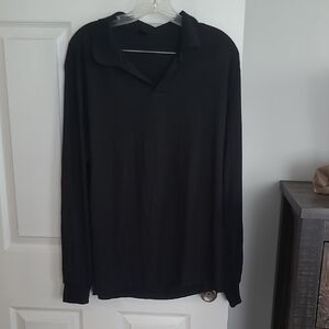 NFINITY Black Ribbed Long Sleeve Shirt